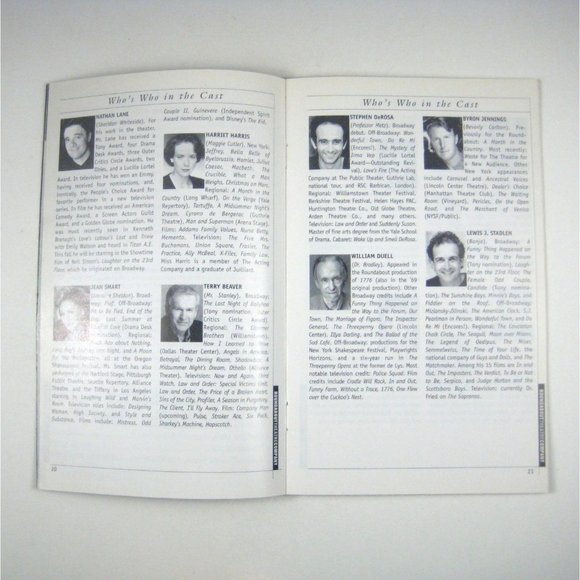 Man Who Came Dinner Stagebill Opening Night July 2000 Nathan Lane Jean Smart - Picture 5 of 6